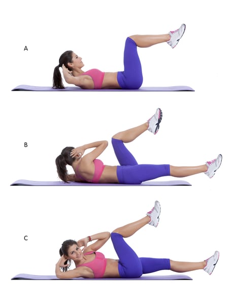 Bicycle crunches