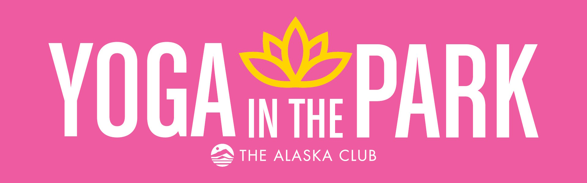 Yoga In the Park logo by the alaska club