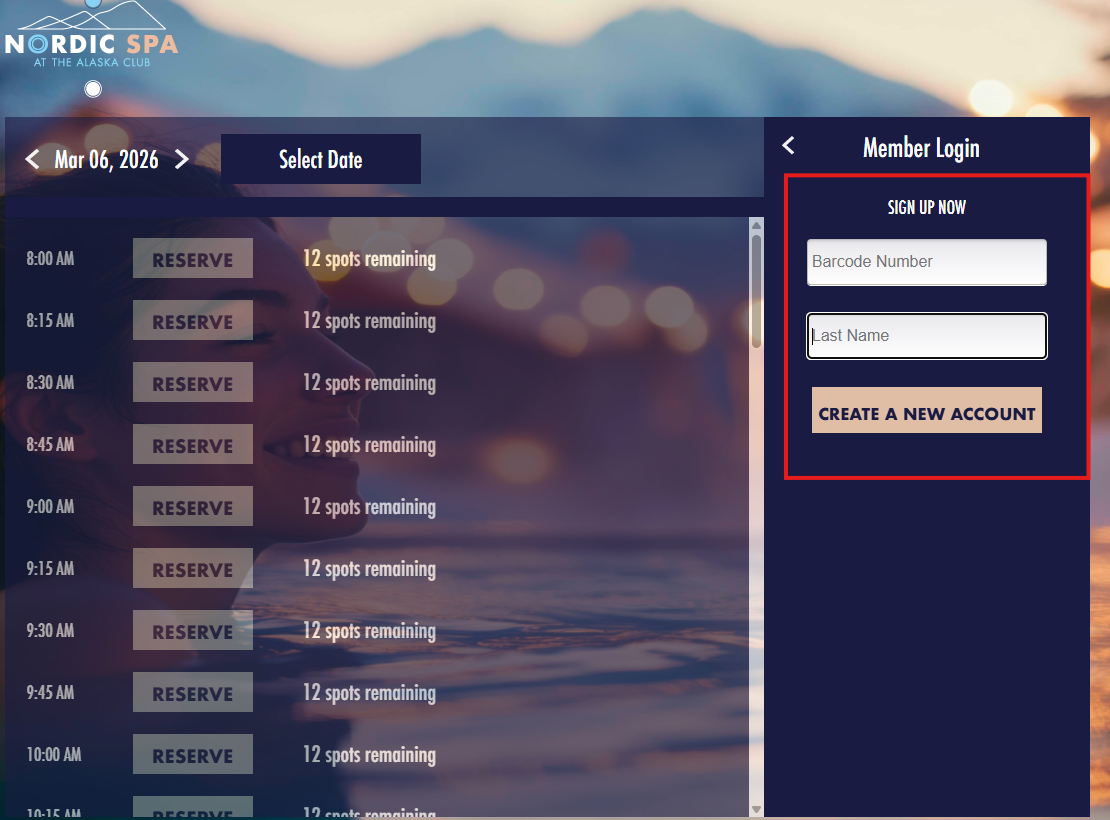 Step 2 - Enter scan card number and last name