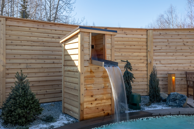 Waterfall at Nordic Spa