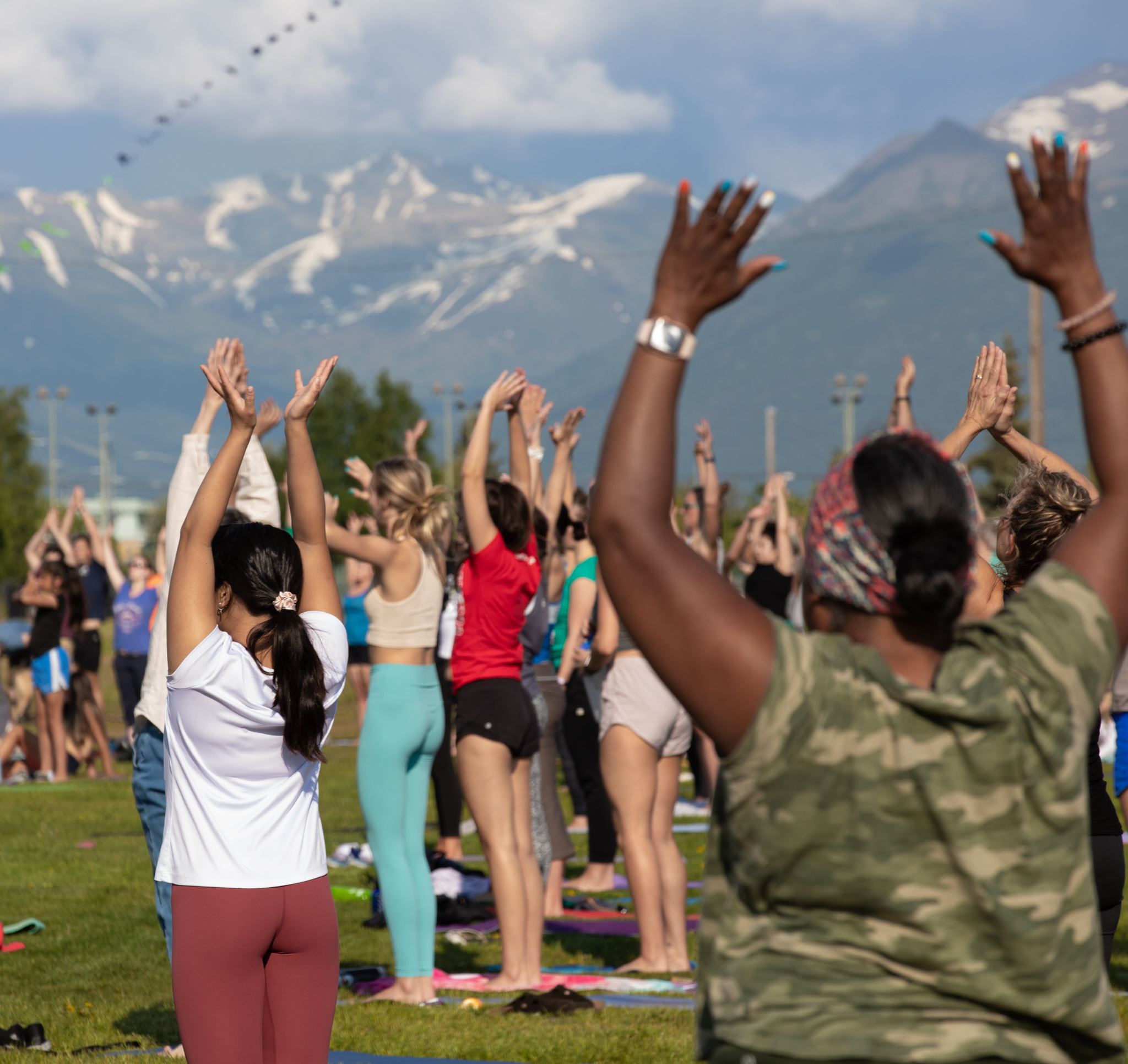 Yoga In The Park In Anchorage With The Alaska Club