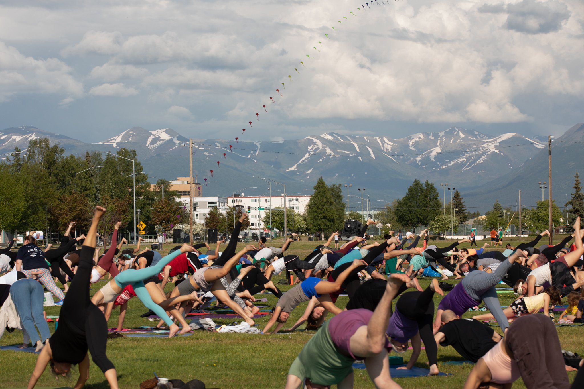 Yoga In The Park In Anchorage With The Alaska Club