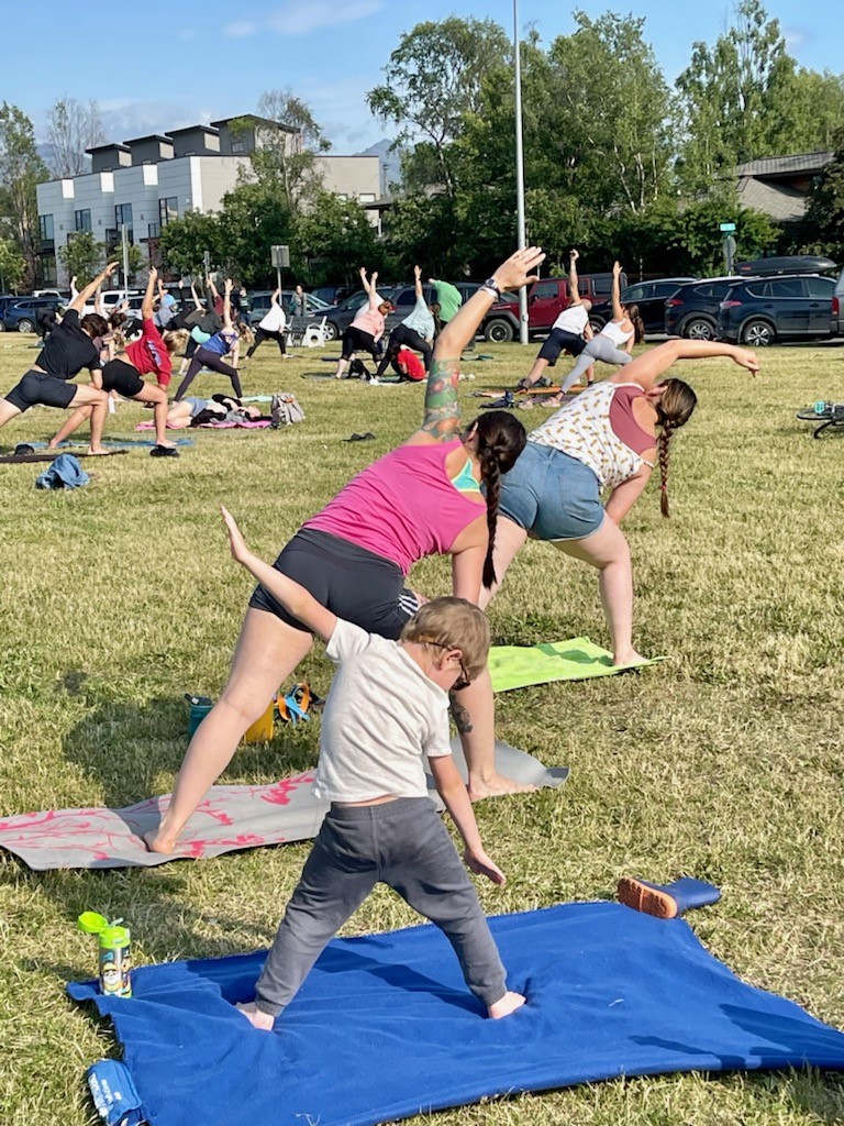 Yoga In The Park In Anchorage With The Alaska Club